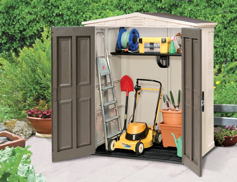 GARDEN SHEDS - PLASTIC/POLYRESIN