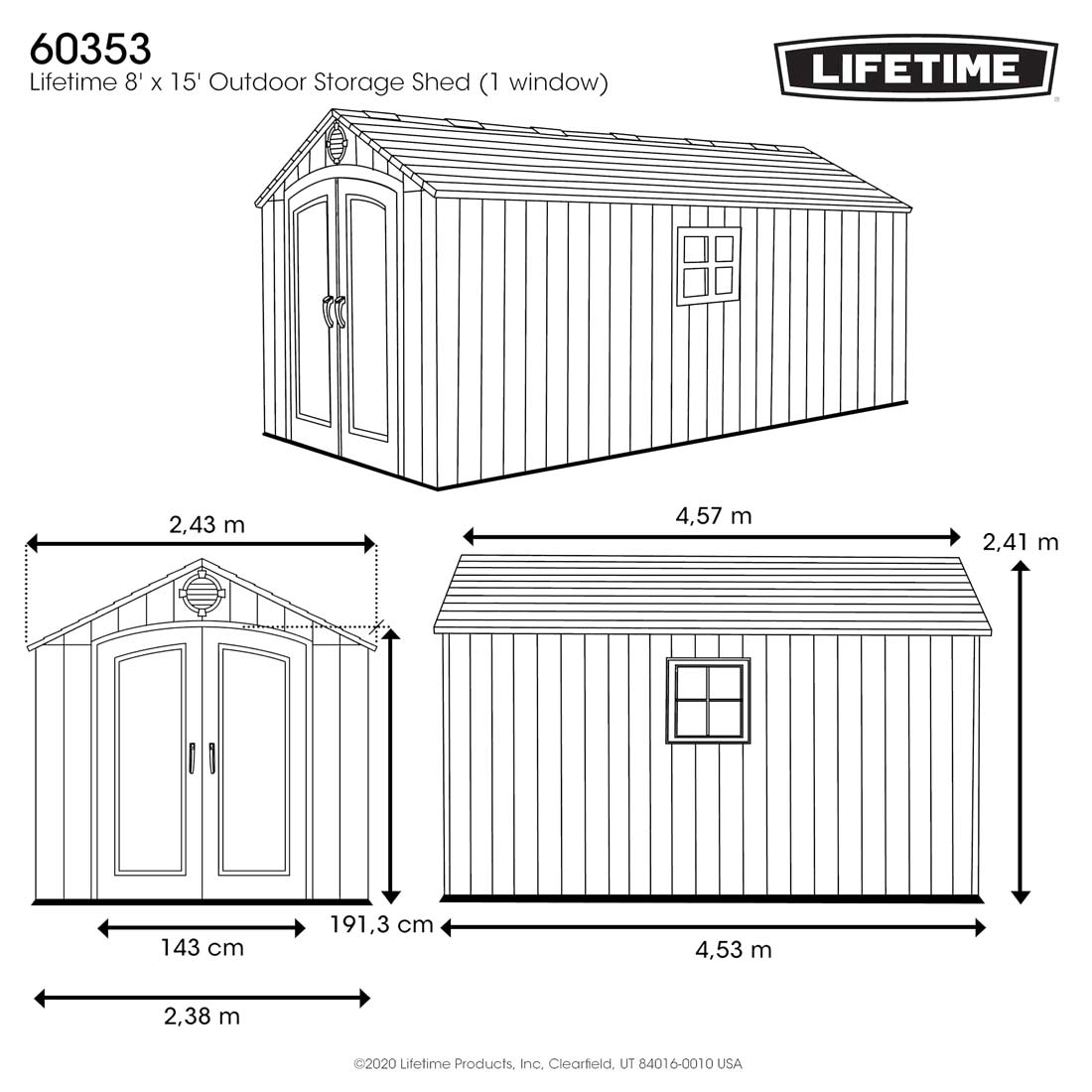 Lifetime X Garden Shed Mx M