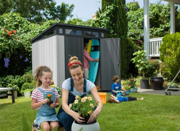 keter grande outdoor storage shed — the home shoppe