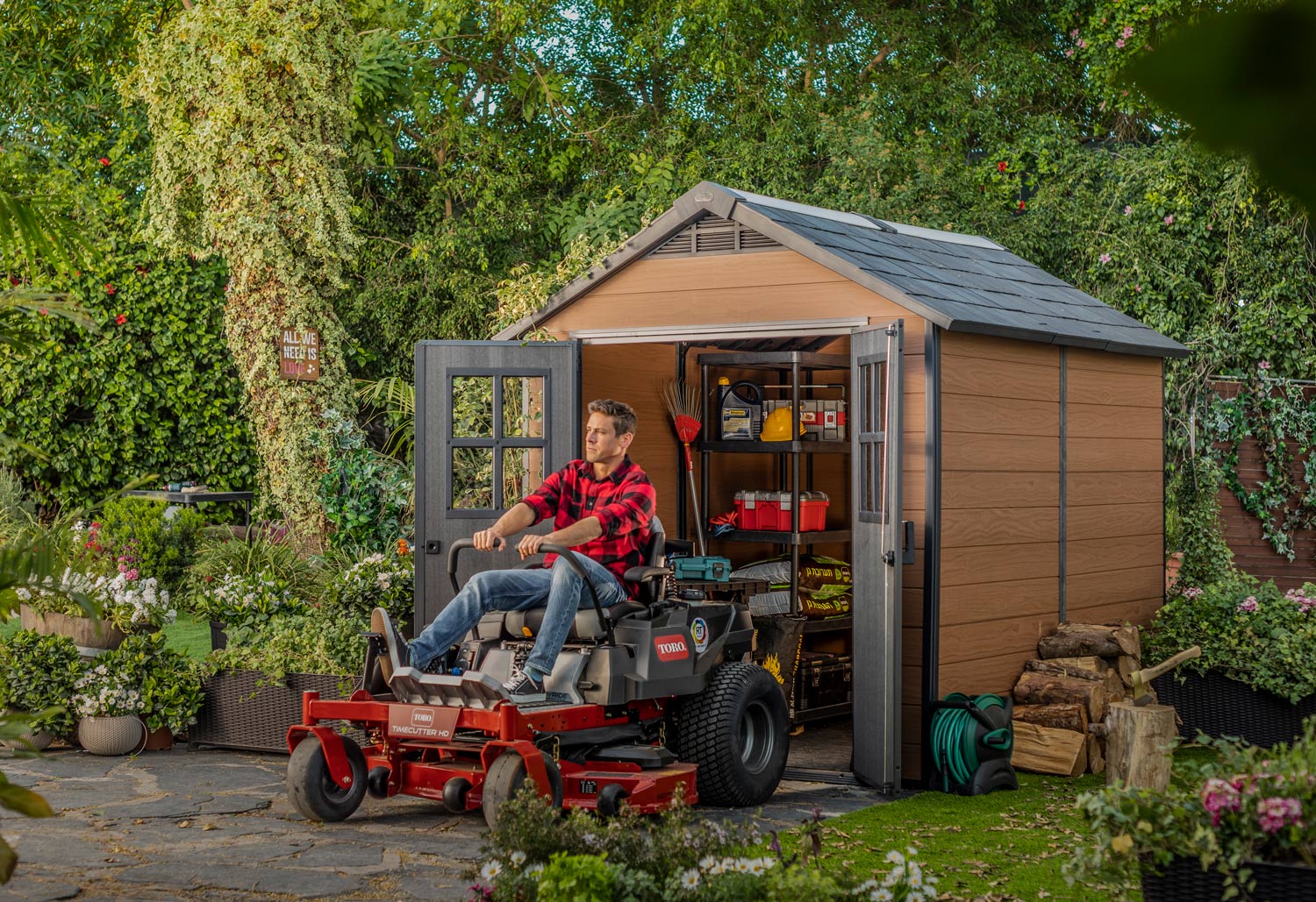 KETER NEWTON 759 GARDEN SHED 7.5'x9' 2.3mx2.9m +Discount