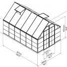 BALANCE 8'X12' GREENHOUSE 2.4mx3.6m GREY