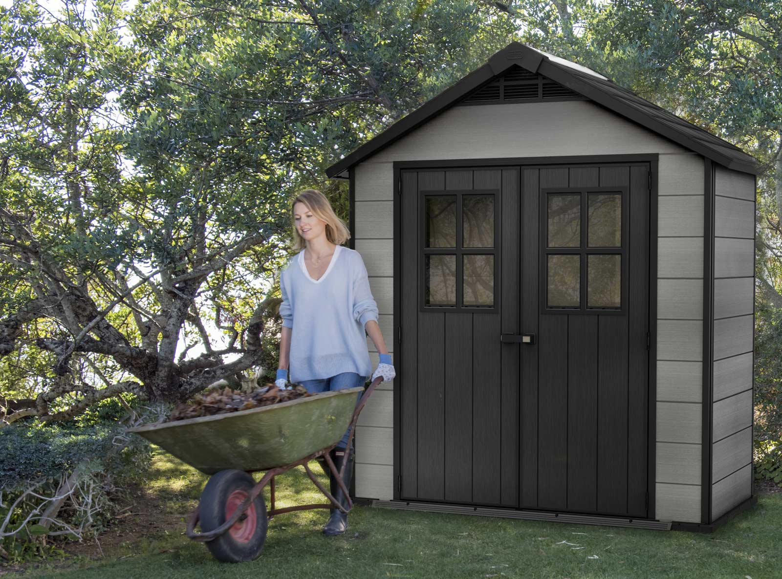 KETER OAKLAND 754 GARDEN SHED 2.1mx.1.2m +Discount