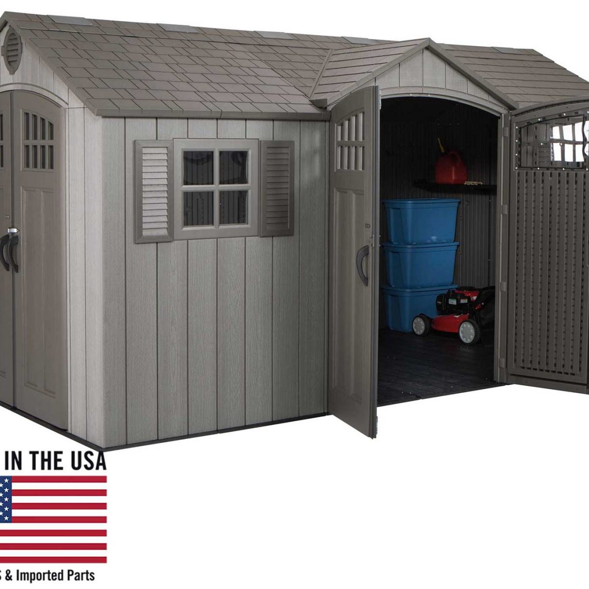 LIFETIME 15'x8' GARDEN SHED 4.6mx2.4m